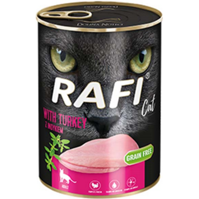 Dolina Rafi Υγρή τροφή για γάτες adult πατέ γαλοπούλα χωρίς δημητριακά 400gr