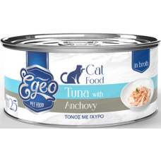 Egeo τροφή που θα λατρέψει η γάτα σας με φιλέτο τόνου με γαύρο σε ζωμό 70gr