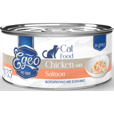 Egeo τροφή adult που θα λατρέψει η γάτα σας με κοτόπουλο και σολομό σε σάλτσα 70gr