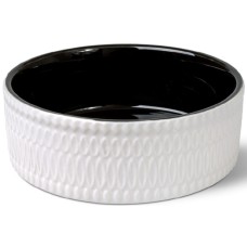 Glee Μπολ Κεραμικό Λευκό Μαύρο Glaze M 800ml