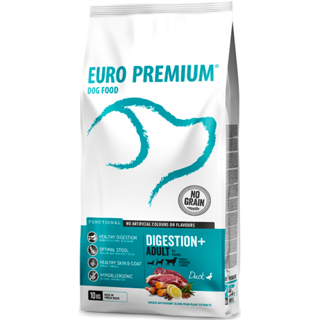 EuroPremium τροφή adult για βέλτιστη πέψη + 10kg