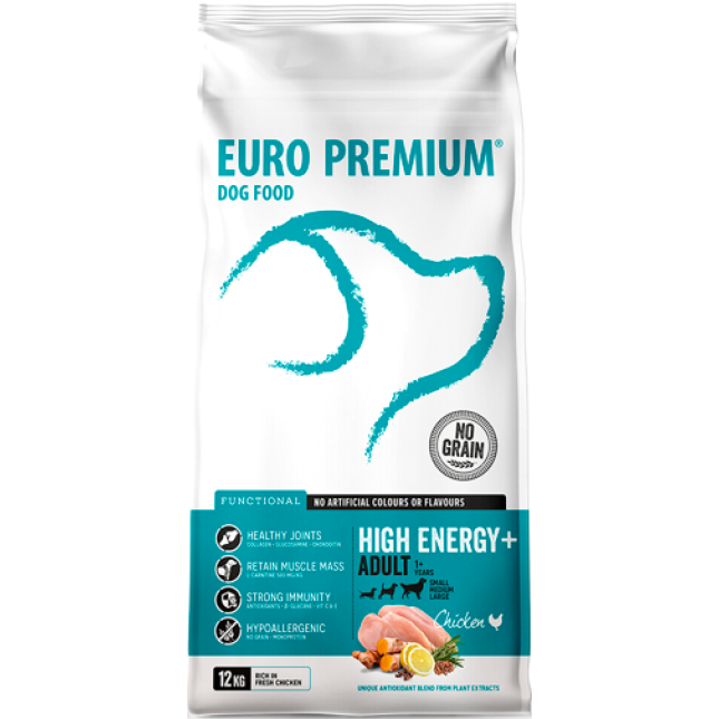 EuroPremium υψηλή ενέργεια για ενήλικους σκύλους μεσαίας και μεγάλης ράτσας + 12kg EuroPremium υψηλή ενέργεια για ενήλικους σκύλους μεσαίας και μεγάλης ράτσας + 12kg