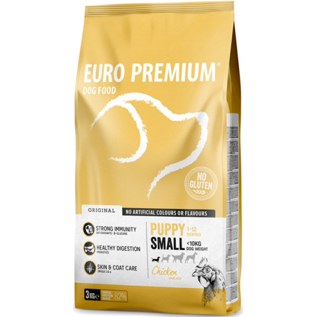 EuroPremium για small κουτάβι με κοτόπουλο & ρύζι 3kg EuroPremium για small κουτάβι με κοτόπουλο & ρύζι 3kg