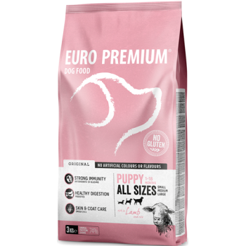 EuroPremium για κουτάβι με αρνί & ρύζι 3kg EuroPremium για κουτάβι με αρνί & ρύζι 3kg