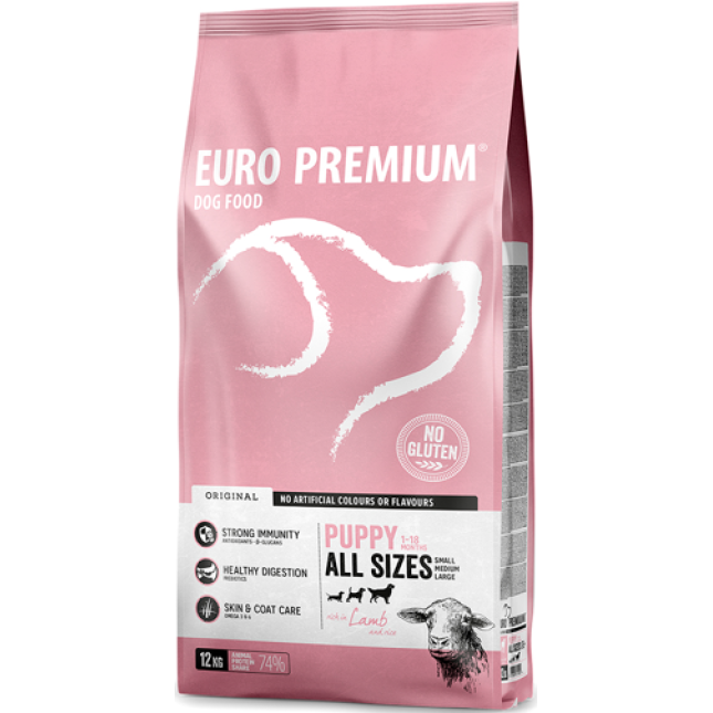 EuroPremium για κουτάβι με αρνί & ρύζι 12kg EuroPremium για κουτάβι με αρνί & ρύζι 12kg