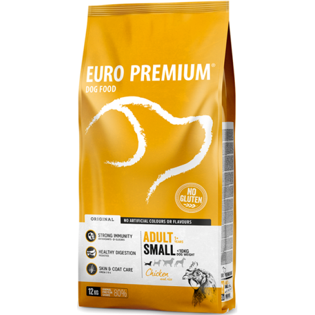 EuroPremium για μικρό ενήλικα σκύλο με κοτόπουλο & ρύζι 12kg EuroPremium για μικρό ενήλικα σκύλο με κοτόπουλο & ρύζι 12kg