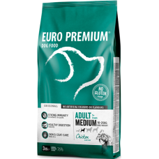 EuroPremium για μεσαίο ενήλικα σκύλο με κοτόπουλο & ρύζι 3kg EuroPremium για μεσαίο ενήλικα σκύλο με κοτόπουλο & ρύζι 3kg