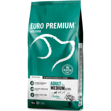 EuroPremium για μεσαίο ενήλικα σκύλο με κοτόπουλο & ρύζι 12kg EuroPremium για μεσαίο ενήλικα σκύλο με κοτόπουλο & ρύζι 12kg