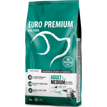 EuroPremium για μεσαίο ενήλικο σκύλο με κοτόπουλο & ρύζι 3kg EuroPremium για μεσαίο ενήλικο σκύλο με κοτόπουλο & ρύζι 3kg