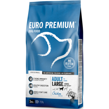 EuroPremium για μεγάλο ενήλικα σκύλο με κοτόπουλο & ρύζι 3kg EuroPremium για μεγάλο ενήλικα σκύλο με κοτόπουλο & ρύζι 3kg