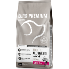 EuroPremium για ενήλικες σκύλους light με κοτόπουλο & ρύζι 3kg EuroPremium για ενήλικες σκύλους light με κοτόπουλο & ρύζι 3kg