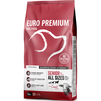 EuroPremium για ηλικιωμένους σκύλους όλων των φυλών με αρνί & ρύζι 3kg EuroPremium για ηλικιωμένους σκύλους όλων των φυλών με αρνί & ρύζι 3kg