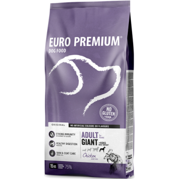 EuroPremium πλούσια σε ενέργεια τροφή για ενήλικες σκύλους γιγαντόσωμων φυλών με κοτόπουλο & ρύζι EuroPremium πλούσια σε ενέργεια τροφή για ενήλικες σκύλους γιγαντόσωμων φυλών με κοτόπουλο & ρύζι