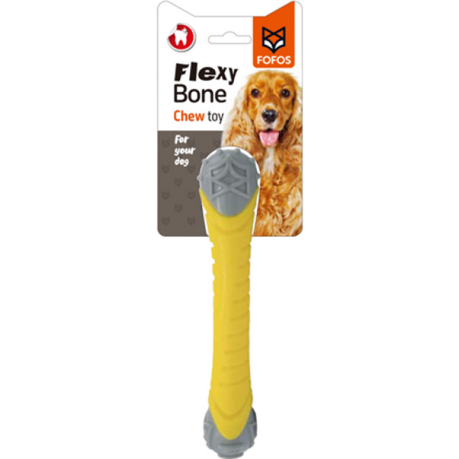 Fofos παιχνίδι μάσησης σκύλου TPR Dental Stick Κίτρινο για προστασία της στοματικής υγιεινής