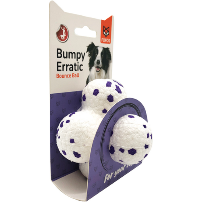 Fofos παιχνίδι σκύλου εξαιρετικής αντοχής Durable puller μπάλα Λευκό-Μώβ Fofos παιχνίδι σκύλου εξαιρετικής αντοχής Durable puller μπάλα Λευκό-Μώβ