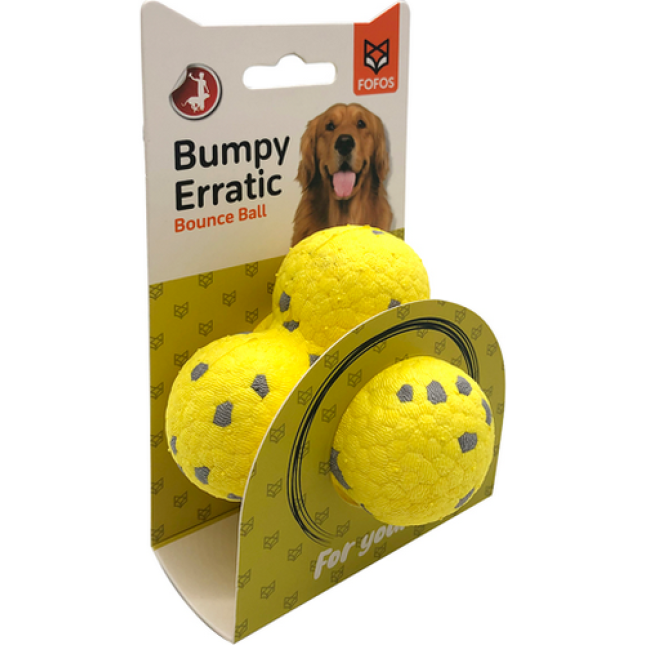 Fofos παιχνίδι σκύλου εξαιρετικής αντοχής Durable puller μπάλα Κίτρινο-Γκρί