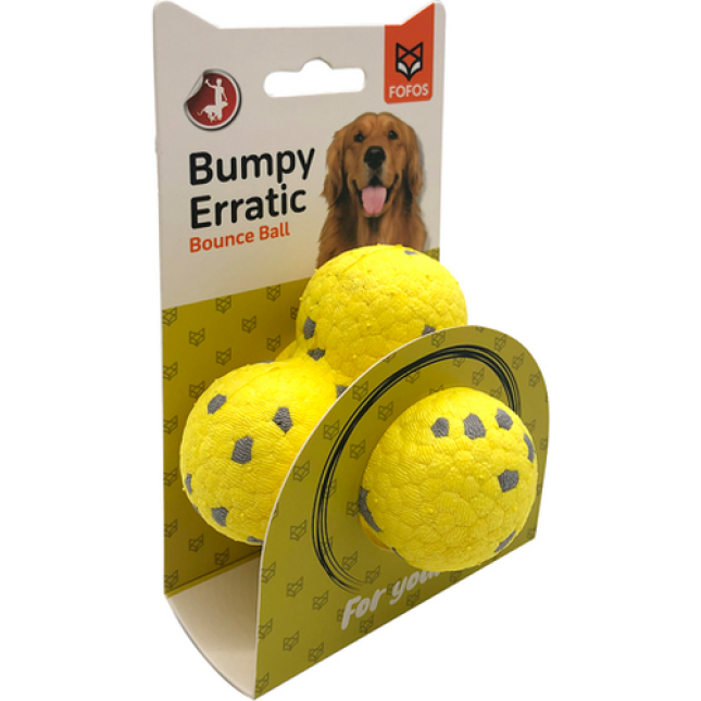 Fofos παιχνίδι σκύλου εξαιρετικής αντοχής Durable puller μπάλα Κίτρινο-Γκρί Fofos παιχνίδι σκύλου εξαιρετικής αντοχής Durable puller μπάλα Κίτρινο-Γκρί