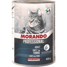 Morando Πλήρης και ισορροπημένη τροφή για ενήλικες γάτες με pate τόνο 400gr