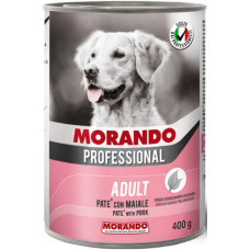 Morando Πλήρης και ισορροπημένη τροφή για ενήλικους σκύλους με pate χοιρινό 400gr