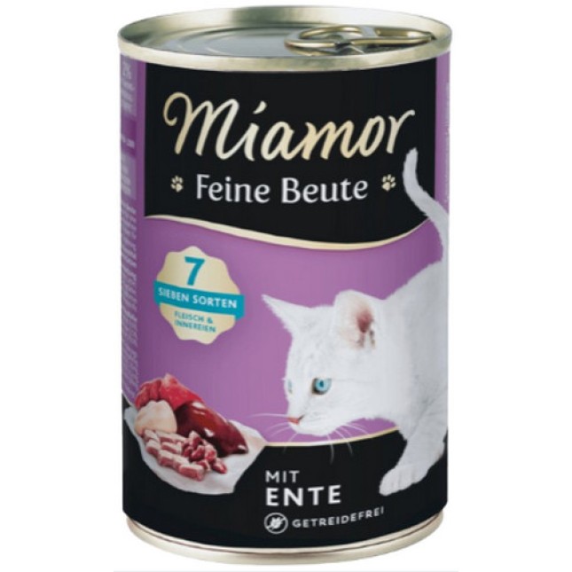 Finnern Miamor Πλήρης τροφή για ενήλικες γάτες πλούσια σε κρέας πάπιας χωρίς δημητριακά