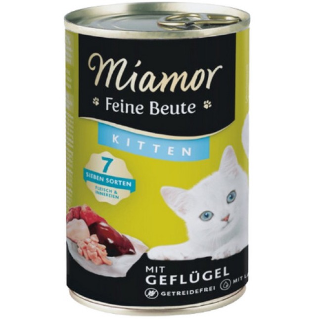 Finnern Miamor Πλήρης τροφή για για γατάκια πλούσια σε κρέας πουλερικών χωρίς δημητριακά 400gr