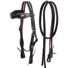 Mompso Χαλινό Western headstall WHPH4 μαύρο cob από ανθεκτικό φυσικό δέρμα Mompso Χαλινό Western headstall WHPH4 μαύρο cob από ανθεκτικό φυσικό δέρμα
