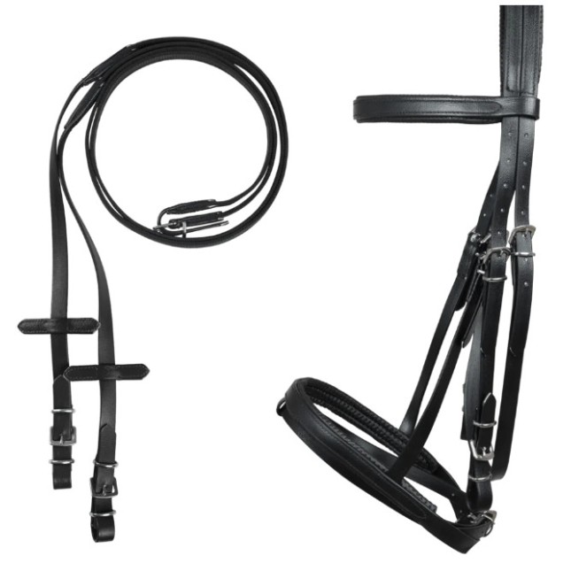 Mompso Χαλινό sport + Ηνία AP μαύρα cob Mompso Χαλινό sport + Ηνία AP μαύρα cob