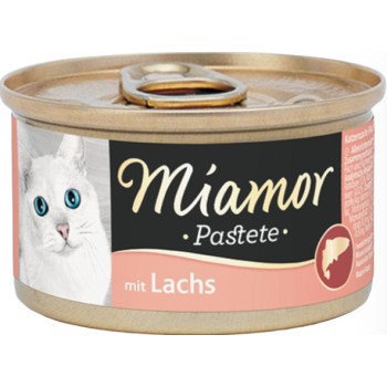Finnern Miamor υγρή τροφή για ενήλικες γάτες πατέ με σολομό 85g