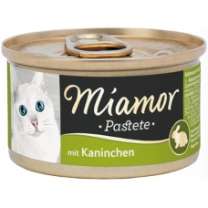 Finnern Miamor υγρή τροφή για ενήλικες γάτες πατέ με κουνέλι 85g