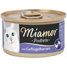 Finnern Miamor υγρή τροφή για ενήλικες γάτες πατέ με καρδιές πουλερικών 85g Finnern Miamor υγρή τροφή για ενήλικες γάτες πατέ με καρδιές πουλερικών 85g