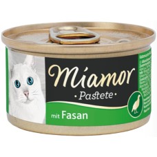 Finnern Miamor υγρή τροφή για ενήλικες γάτες πατέ με φασιανό 85g
