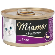 Finnern Miamor υγρή τροφή για ενήλικες γάτες πατέ με πάπια 85g