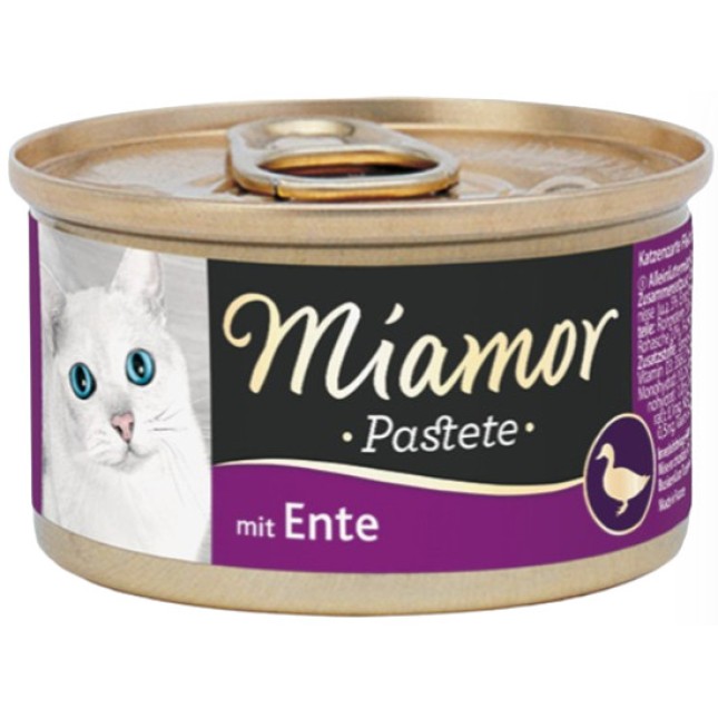 Finnern Miamor υγρή τροφή για ενήλικες γάτες πατέ με πάπια 85g Finnern Miamor υγρή τροφή για ενήλικες γάτες πατέ με πάπια 85g