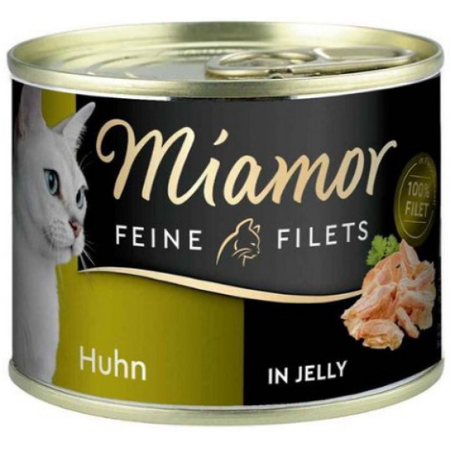 Finnern Miamor κομμάτια φιλέτου κοτόπουλου σε ζελέ με χαμηλά λιπαρά και για ενήλικες υπέρβαρες γάτες