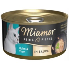 Finnern Miamor κομμάτια φιλέτου κοτόπουλου και τόνου σε σάλτσα με χαμηλά λιπαρά 85g