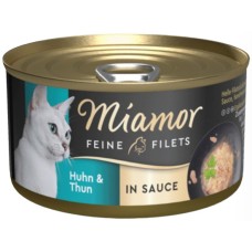 Finnern Miamor κομμάτια φιλέτου κοτόπουλου και τόνου σε σάλτσα με χαμηλά λιπαρά 85g Finnern Miamor κομμάτια φιλέτου κοτόπουλου και τόνου σε σάλτσα με χαμηλά λιπαρά 85g