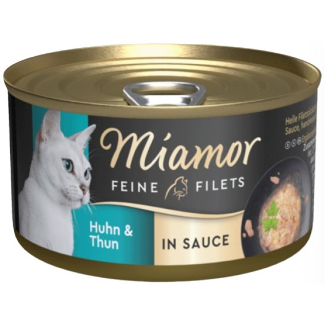Finnern Miamor κομμάτια φιλέτου κοτόπουλου και τόνου σε σάλτσα με χαμηλά λιπαρά 85g