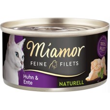 Finnern Miamor κομμάτια φιλέτα κοτόπουλου και πάπιας στο δικό τους χυμό με χαμηλά λιπαρά 80g Finnern Miamor κομμάτια φιλέτα κοτόπουλου και πάπιας στο δικό τους χυμό με χαμηλά λιπαρά 80g