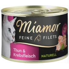 Finnern Miamor κομμάτια φιλέτα τόνου και καβουριού στο δικό τους χυμό με χαμηλά λιπαρά 156g