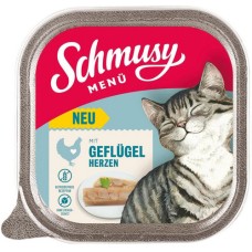 Finnern Schmusy πλήρης τροφή για ενήλικες γάτες χωρίς δημητριακά πλούσια σε καρδιές πουλερικών 100g