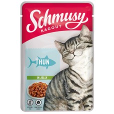 Finnern Schmusy πλήρης τροφή για ενήλικες γάτες με τόνο σε ζελέ 100g