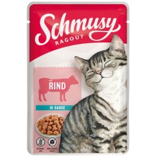 Finnern Schmusy πλήρης τροφή για ενήλικες γάτες με μοσχάρι σε σάλτσα 100g