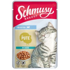 Finnern Schmusy πλήρης τροφή για γατάκια με γαλοπούλα σε σάλτσα 100g