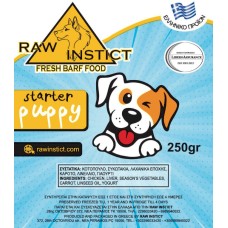 Raw Instict starter & puppy με κοτόπουλο 250g