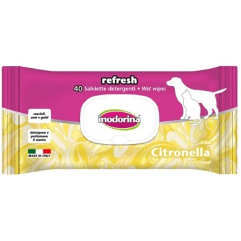Inodorina Refresh μαντηλάκια σιτρονέλας 20cm x 30cm 40τμχ Inodorina Refresh μαντηλάκια σιτρονέλας 20cm x 30cm 40τμχ