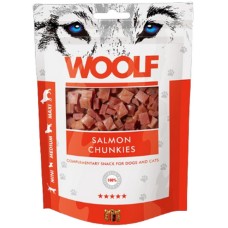 Woolf γευστικές μπουκιές σολομού για σκύλους και γάτες 100gr