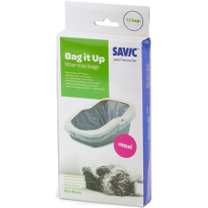 Savic Bag it up σακούλες για λεκάνες απορριμμάτων και τουαλέτες γάτας Maxi (12 σακ.)