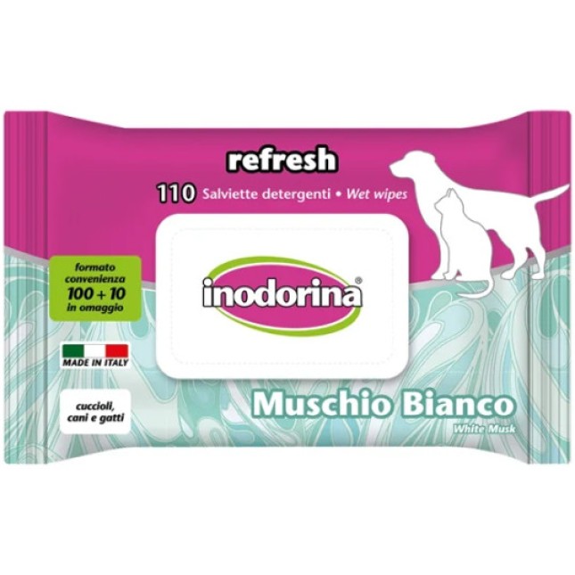 Inodorina μαντηλάκια με άρωμα White Musk 20cm x 30cm 110τμχ Inodorina μαντηλάκια με άρωμα White Musk 20cm x 30cm 110τμχ