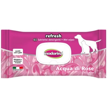 Inodorina Refresh μαντηλάκια με άρωμα ροδόνερο 20cm x 30cm 40τμχ Inodorina Refresh μαντηλάκια με άρωμα ροδόνερο 20cm x 30cm 40τμχ