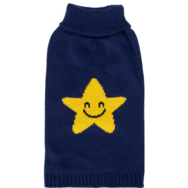 Nobleza πουλόβερ ζιβάγκο με χαμογελαστό αστέρι μοτίβο  για μια χαρούμενη και γλυκιά εμφάνιση